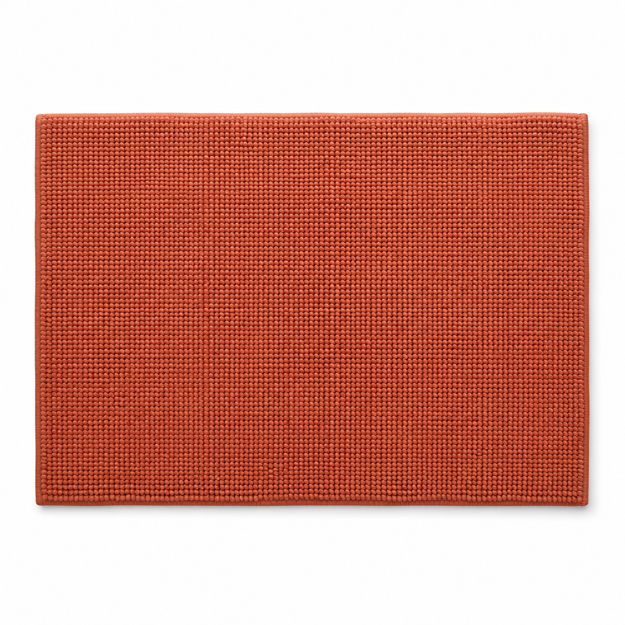 Tapis de bain en coton bouclé terracotta 50x80 cm