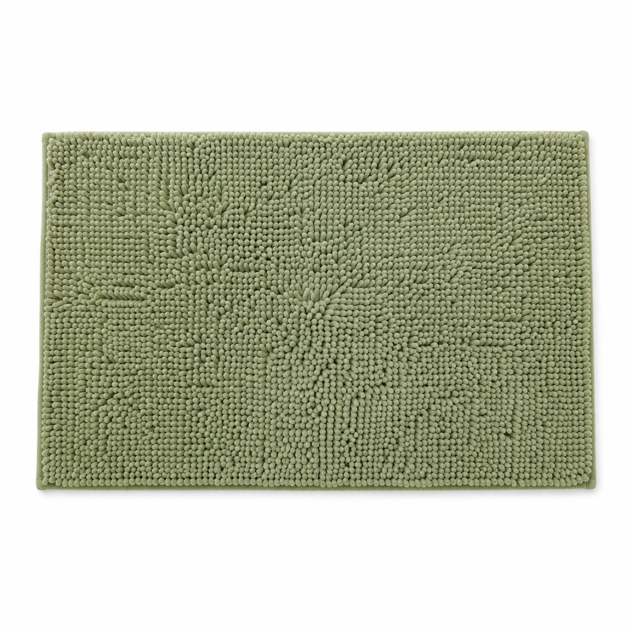Tapis de bain en chenille vert sauge 50x80 cm