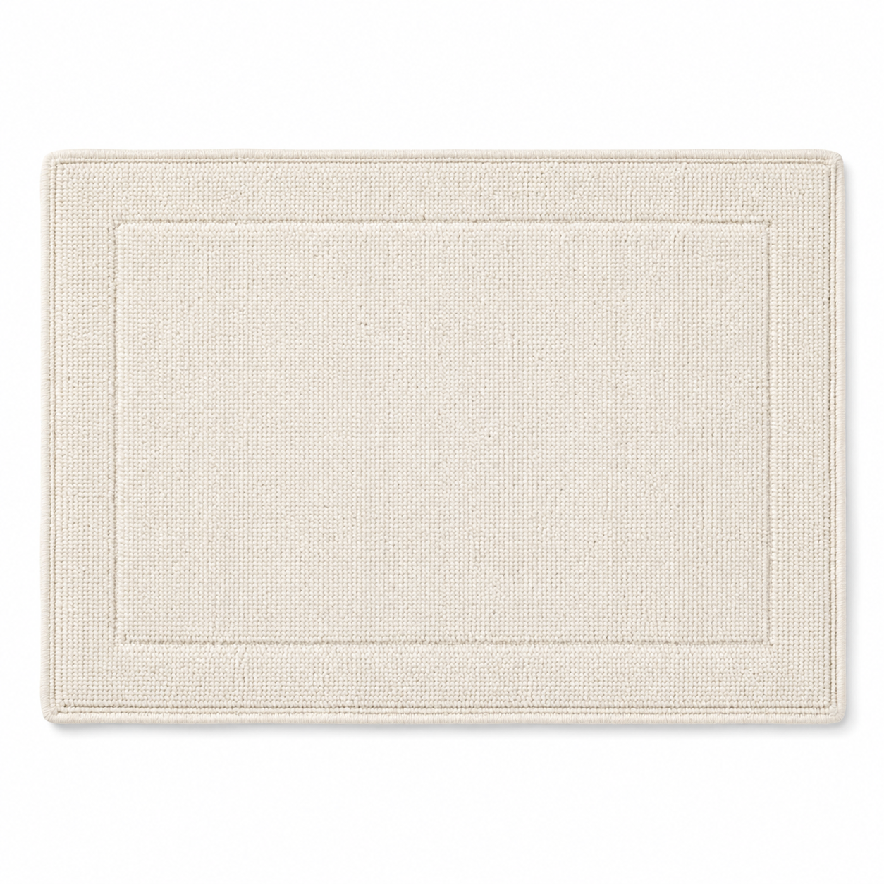 Grand tapis de bain en coton écru 60x90 cm