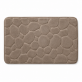Tapis de bain relief galets taupe 45x75 cm
