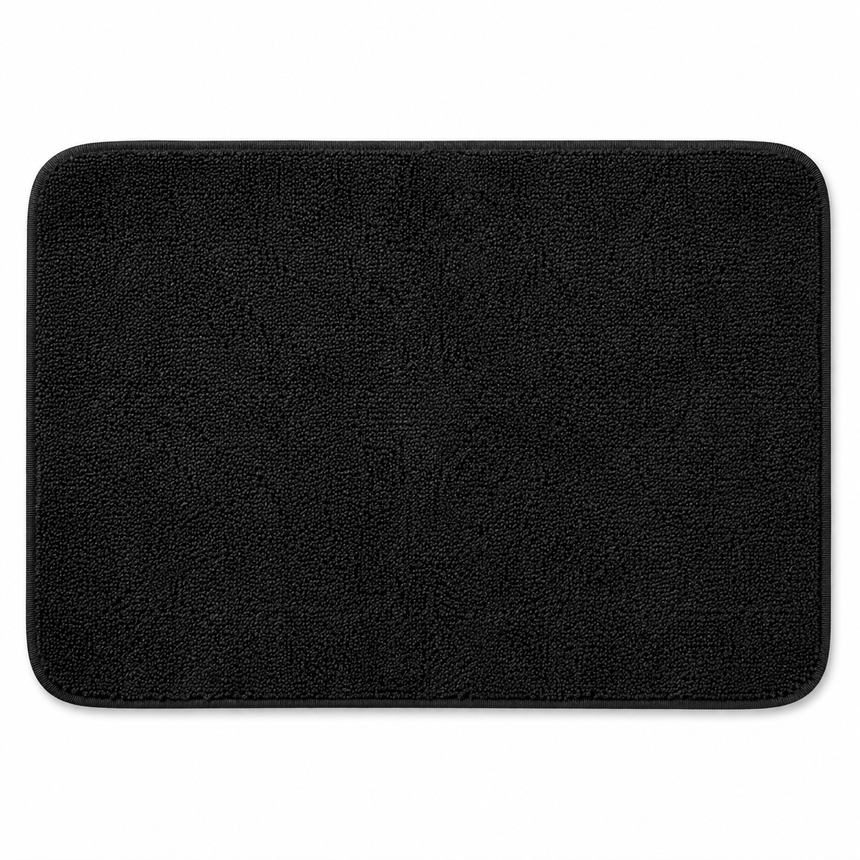 Tapis de bain en polyester recyclé noir 60x90 cm