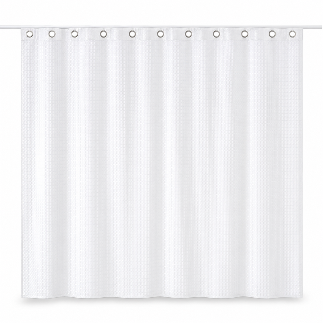Rideau de douche blanc gaufré en PEVA 180x200 cm