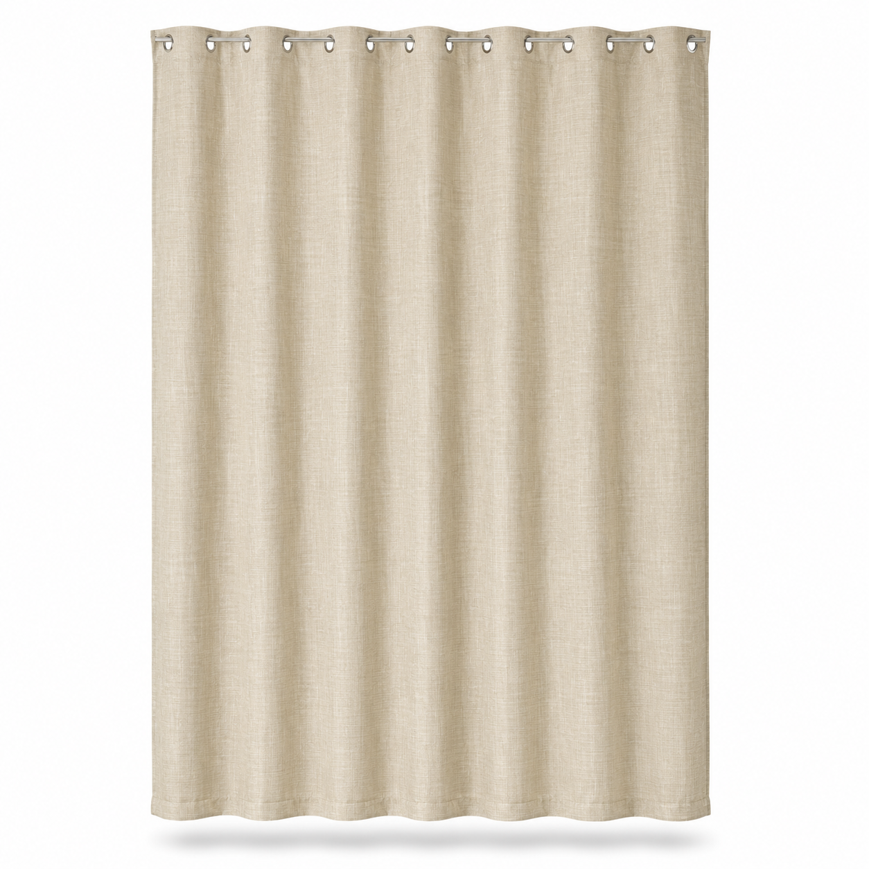 Rideau de douche effet lin beige en polyester 180x200 cm