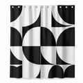 Rideau de douche graphique noir et blanc 180x200 cm