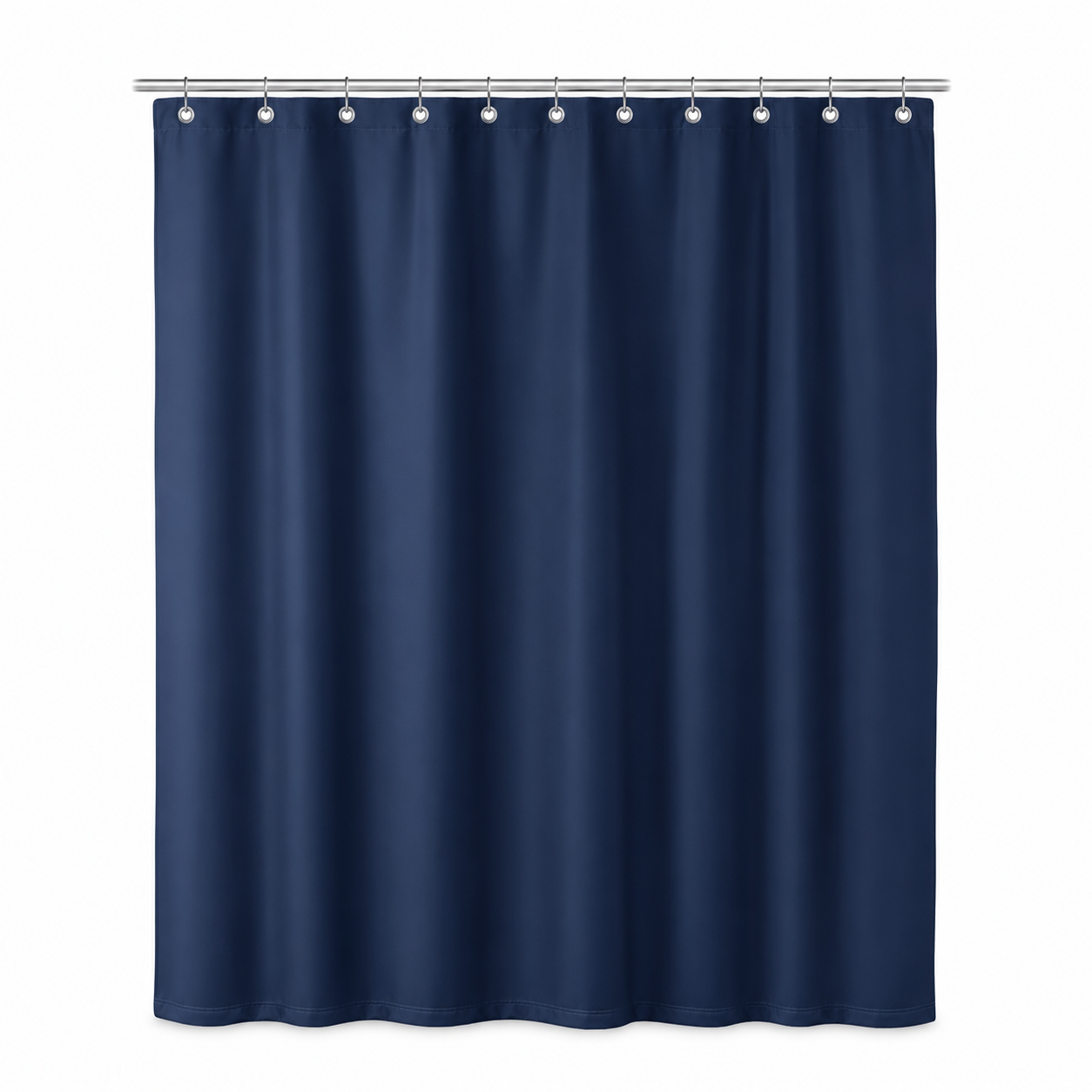 Rideau de douche uni bleu marine en polyester 180x200 cm