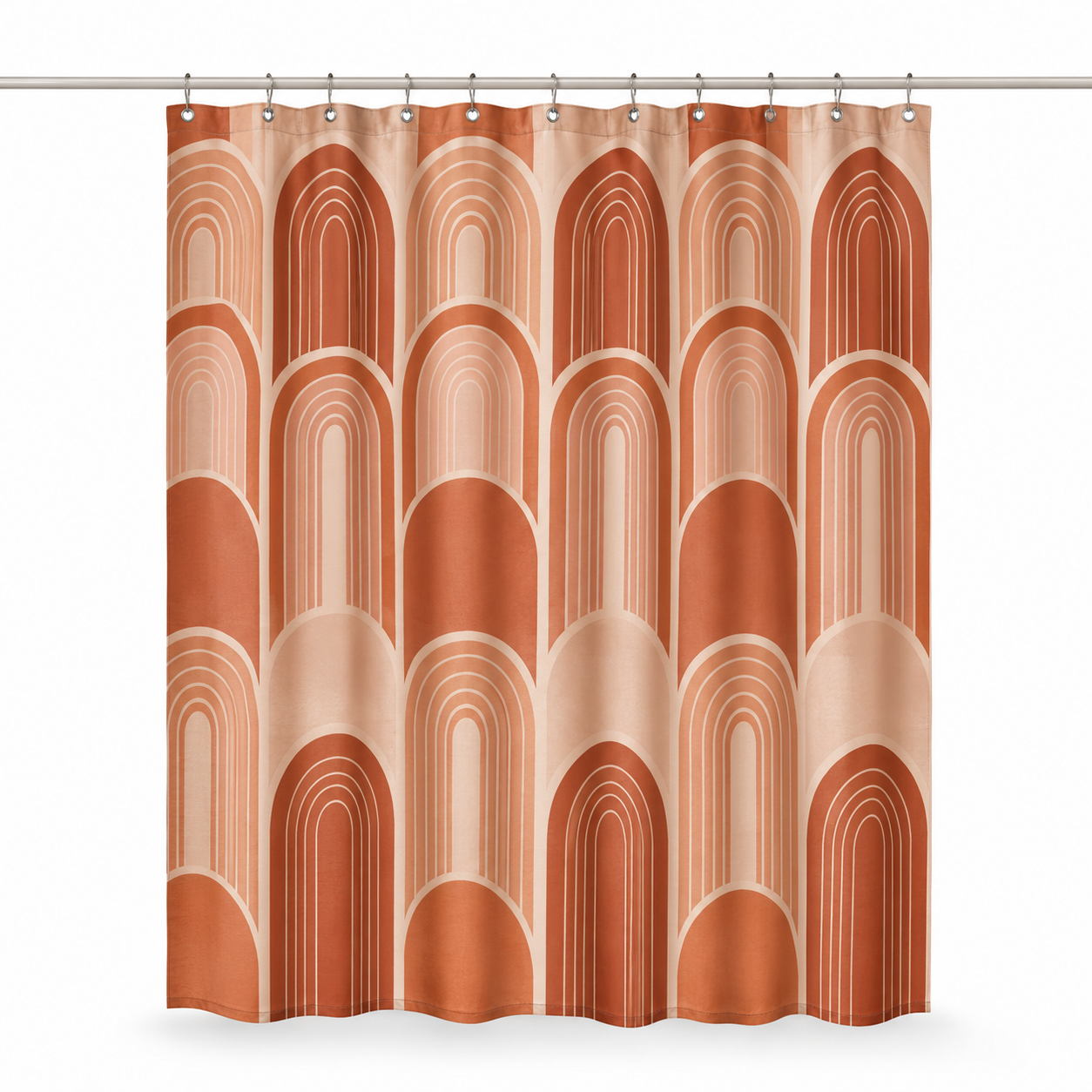 Rideau de douche arches terracotta en polyester 180x200 cm