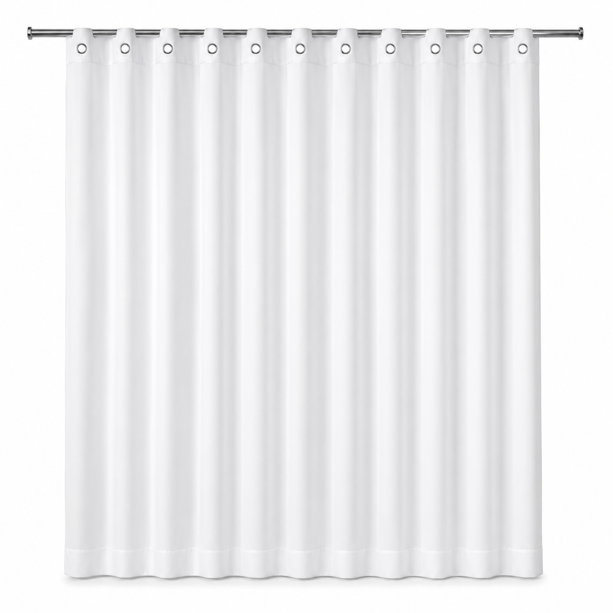 Grand rideau de douche blanc style hôtel 200x200 cm