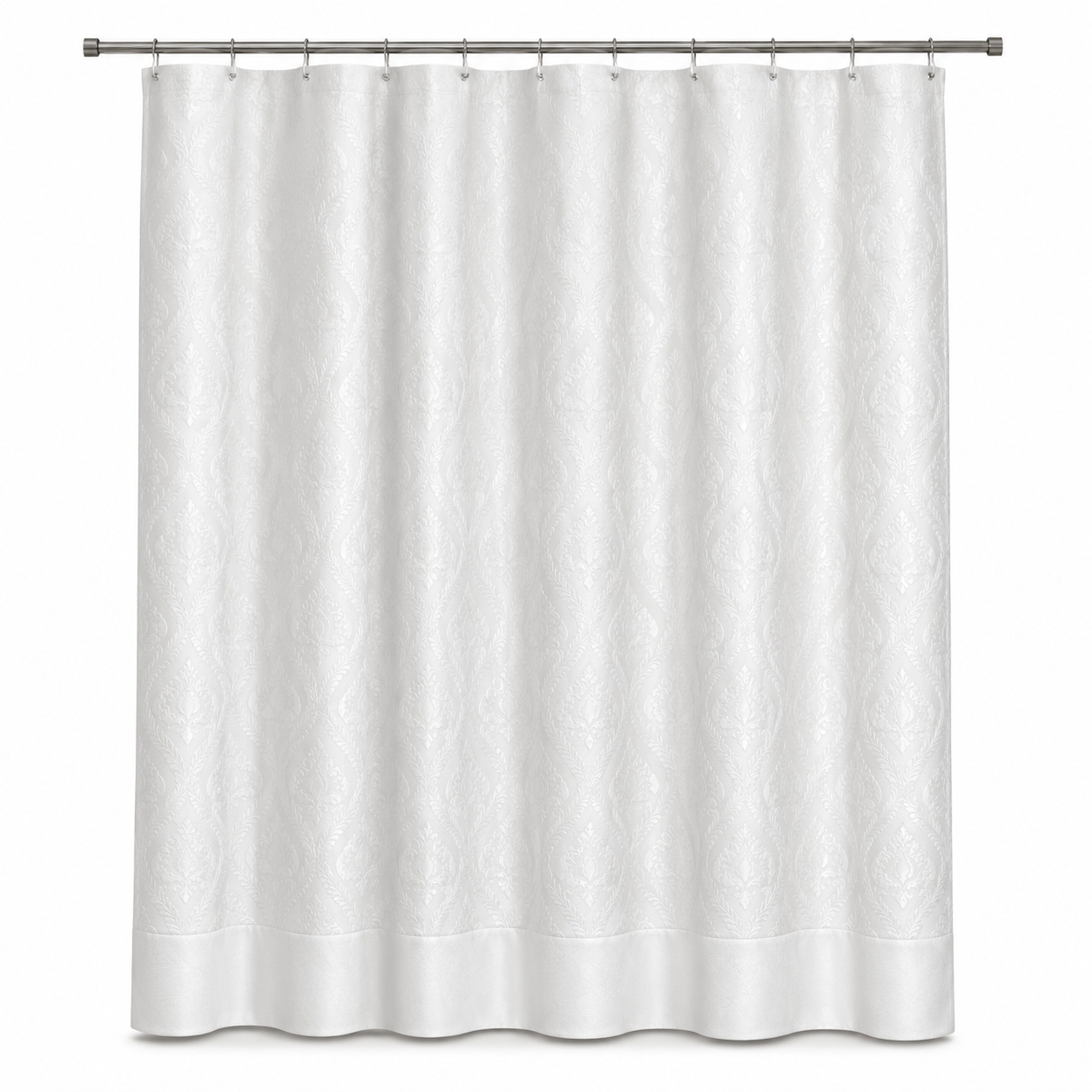 Rideau de douche jacquard blanc 180x200 cm