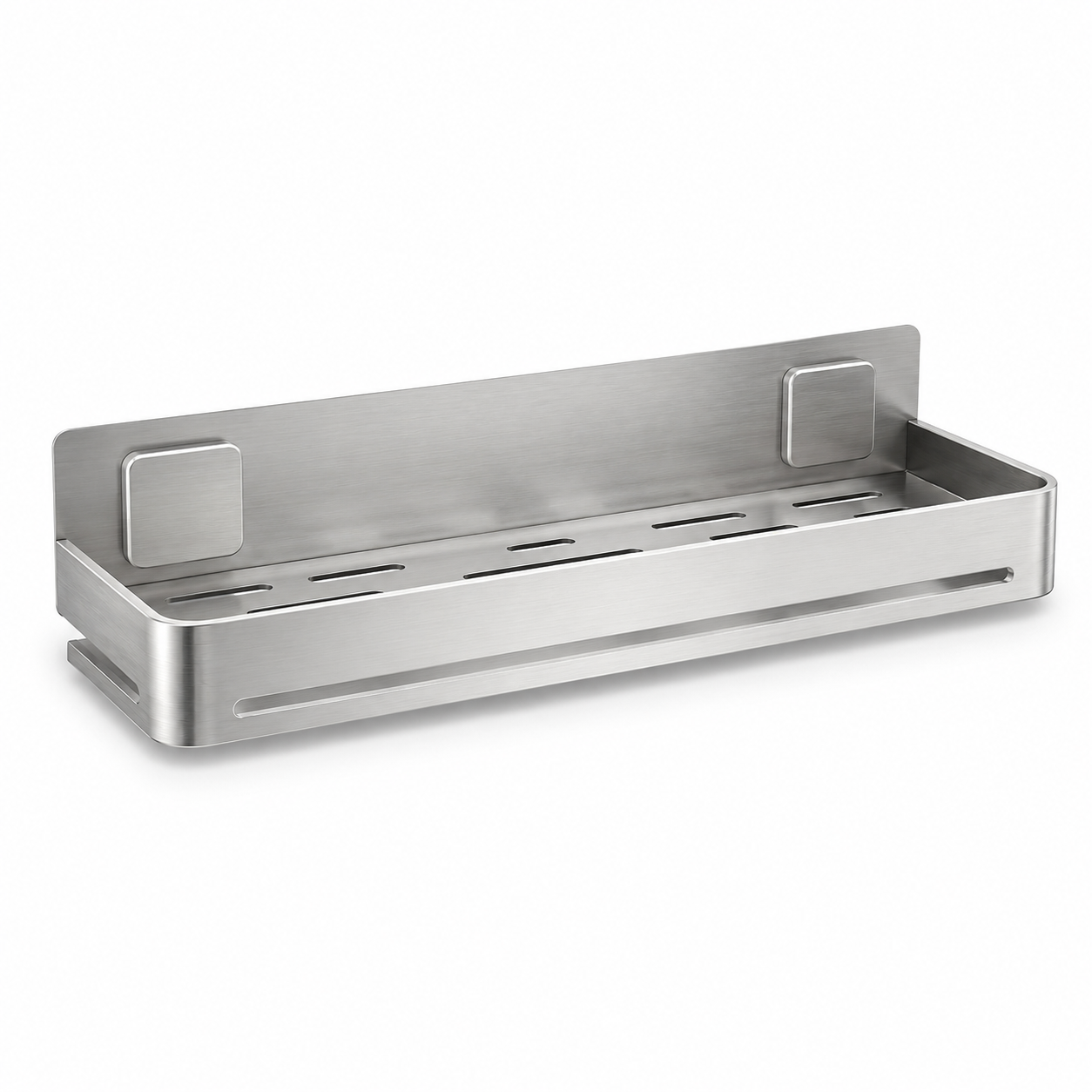 Étagère murale de douche inox brossé sans perçage 30x12x6 cm
