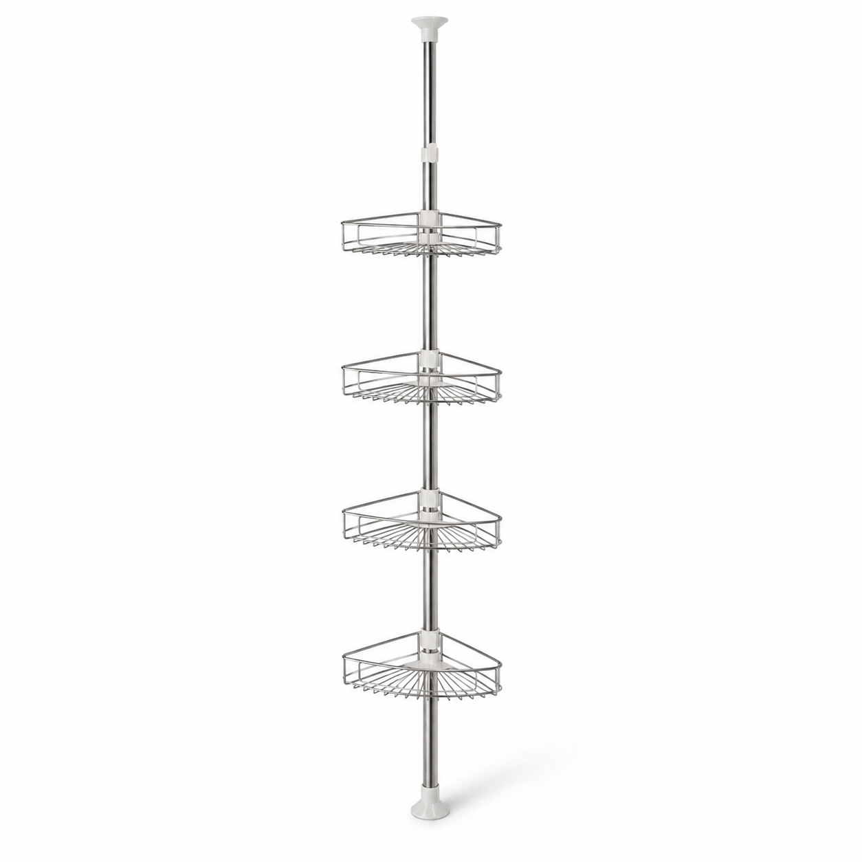 Étagère de douche télescopique inox 4 paniers 150-275 cm