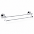 Porte-serviettes mural double chromé 60 cm