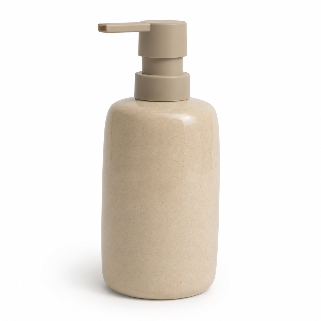 Distributeur de savon en céramique beige 350 ml