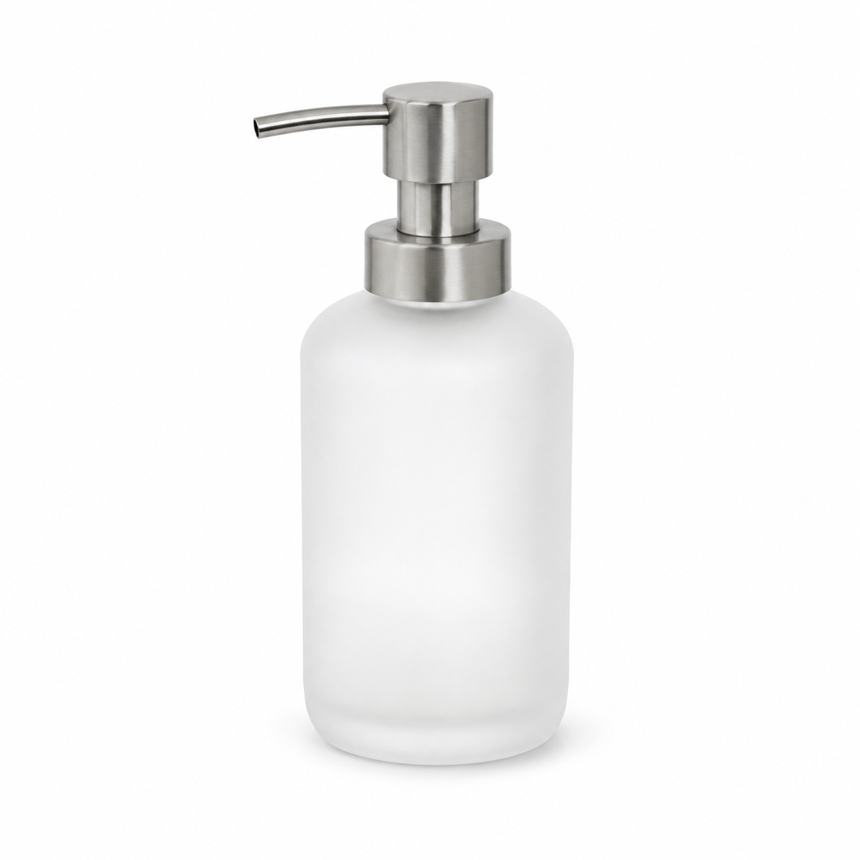 Distributeur de savon en verre dépoli blanc 350 ml