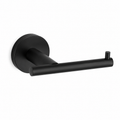 Porte-papier toilette mural noir mat en inox 16x7x5 cm